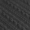 Jacquard Strickstoff Zopfmuster Dunkelgrau - (Modestoffe)