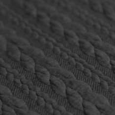 Cable Knit Jacquard Fabric Dark Grey