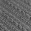 Jacquard Strickstoff Zopfmuster Grau - (Jacquard Strickstoffe Zopfmuster)