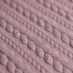 Cable Knit Jacquard Fabric Old Pink