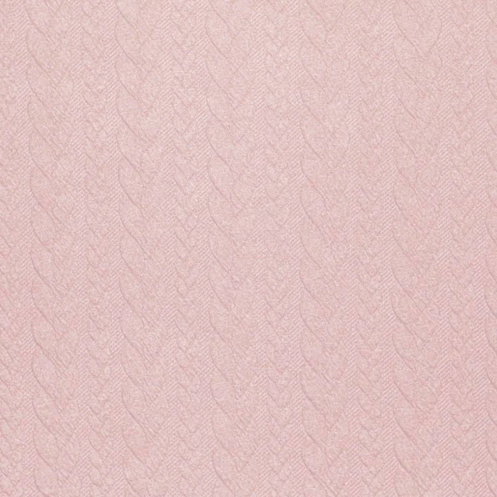 Tissu Jersey Matelassé à Motif Torsade Nude Rose - (Tissus De Mode)