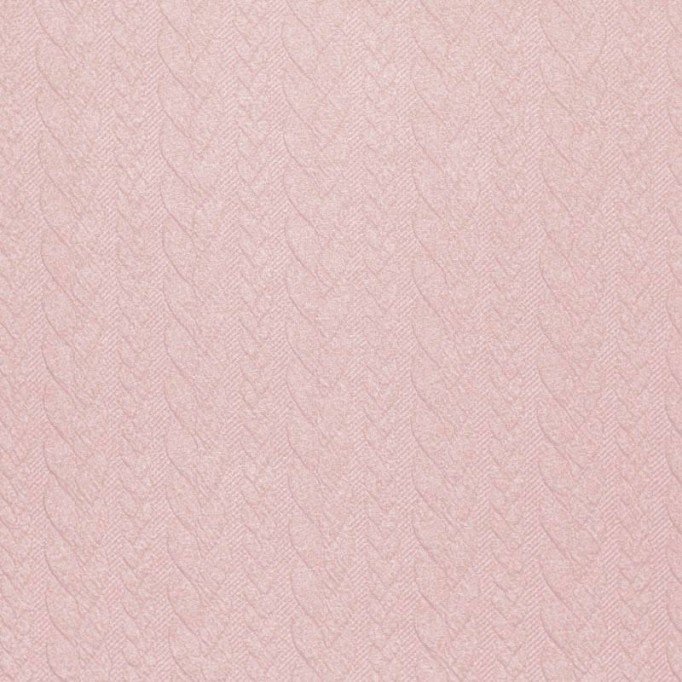 Jacquard Strickstoff Zopfmuster Nude Rosa - (Modestoffe)