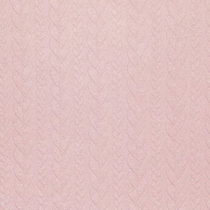 Tissu Jersey Matelassé à Motif Torsade Nude Rose - (Tissus De Mode)