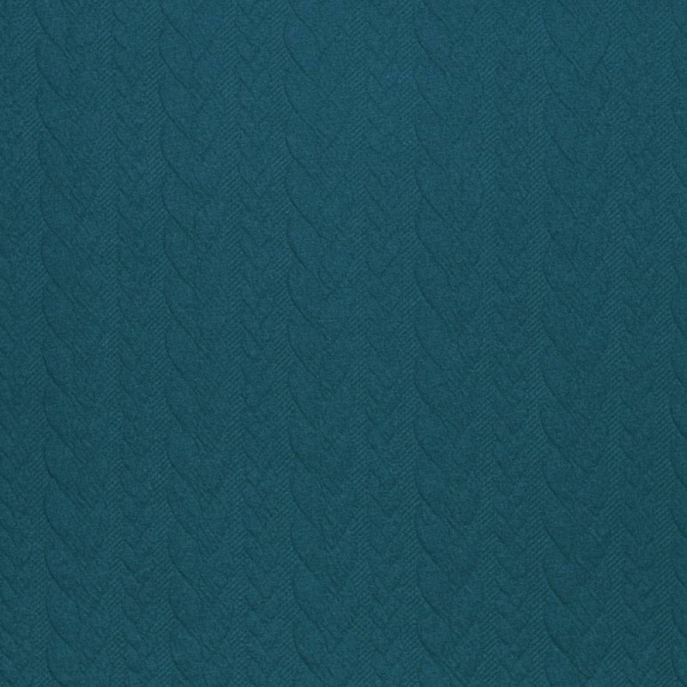 Tessuto Jacquard Maglia Treccia Petrolio Tessuto In Maglia Motivo a Treccia Petrolio - (Tessuto In Maglia Motivo a Treccia)