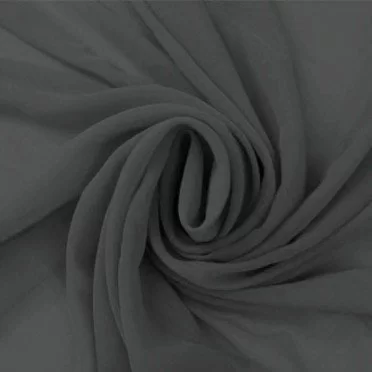 Dark grey shop chiffon fabric