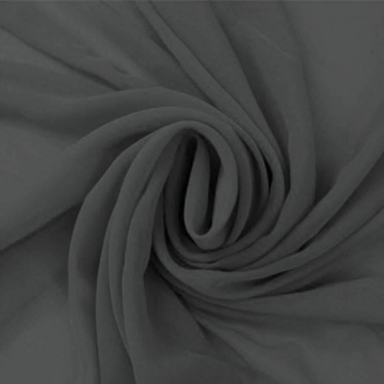 Chiffon Fabric Dark Grey Chiffon Fabric Dark Grey