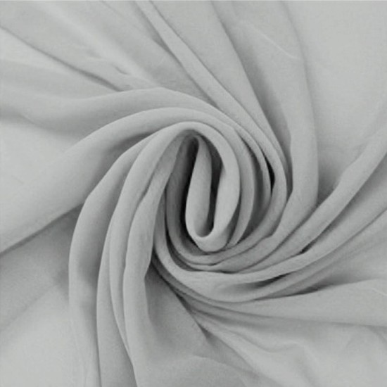 Chiffon Fabric Light Grey Chiffon Fabric Light Grey