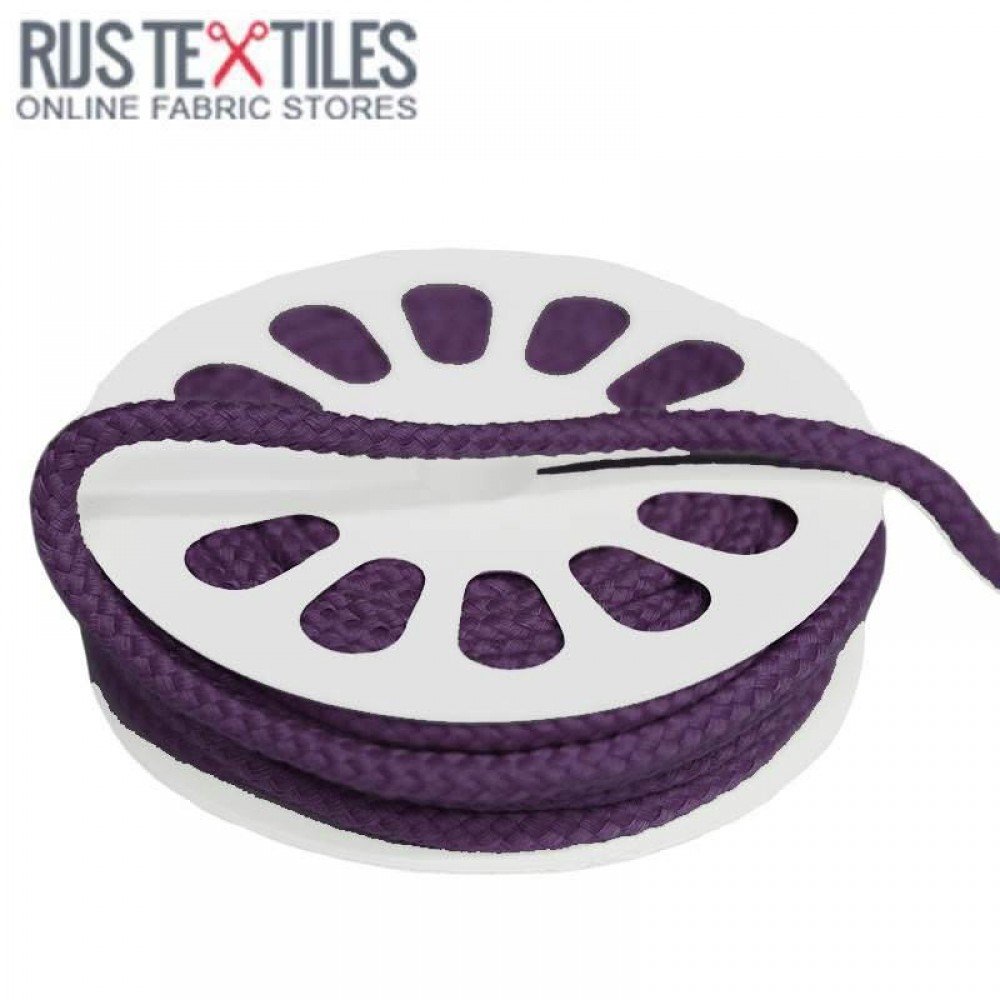 Anoraksnor Bomuld Violet 5mm (Metermål)