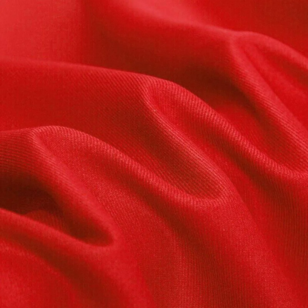 Tessuto Saia Di Cotone (Workwear) Rosso