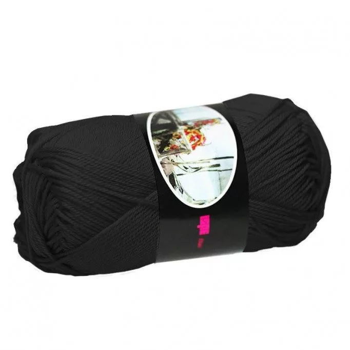 Cotton Yarn ISPE Black - (Cotton Knitting Yarns)