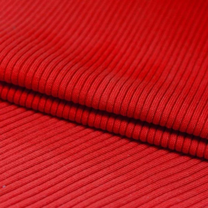 Cuffs Heavy Rib Jumbo Czerwony | Rijs Textiles