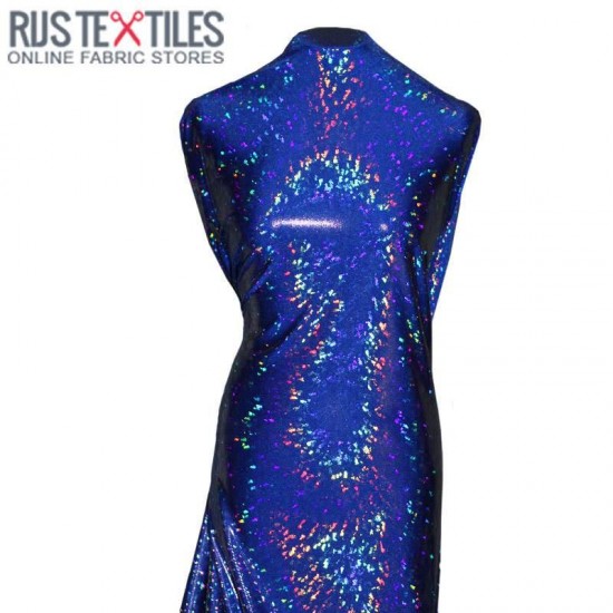 Hologram Fabric Leaf Cobalt Hologram Fabric Leaf Cobalt