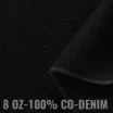 Jeansstof Bomuld 8-OZ Sort - (Jeans Stof Bomuld )