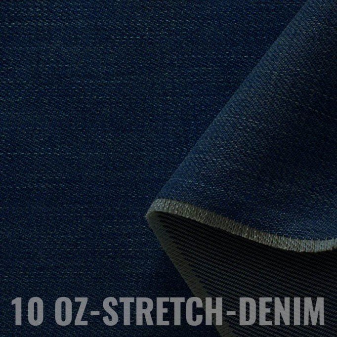 Tissu Jeans Stretch 10-OZ Bleu Foncé - (Tissu Jeans Coton)