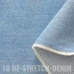 Jeansstof Stretch 10-OZ Lyseblå - (Jeans Stof Bomuld )