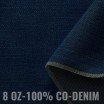 Jeansstoff Baumwoll 8-OZ Dunkelblau  - (Jeans Stoff Baumwolle )