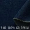 Jeansstoff Baumwoll 8-OZ Dunkelblau  - (Jeans Stoff Baumwolle )