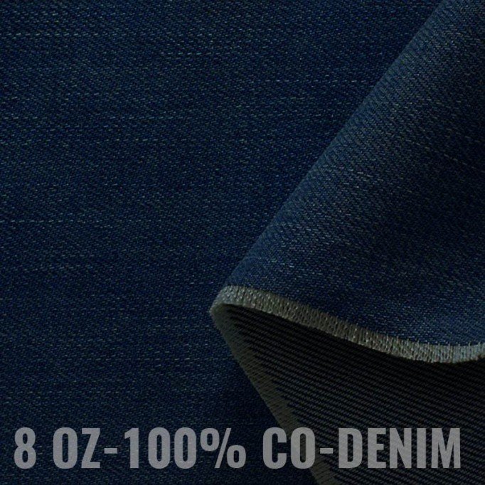 Jeansstoff Baumwoll 8-OZ Dunkelblau  - (Jeans Stoff Baumwolle )