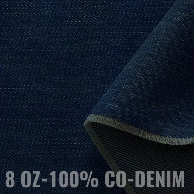 Jeansstoff Baumwoll 8-OZ Dunkelblau  - (Jeans Stoff Baumwolle )