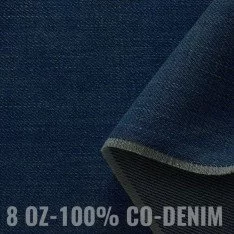Jeans Stof Katoen 8-OZ Midden Blauw