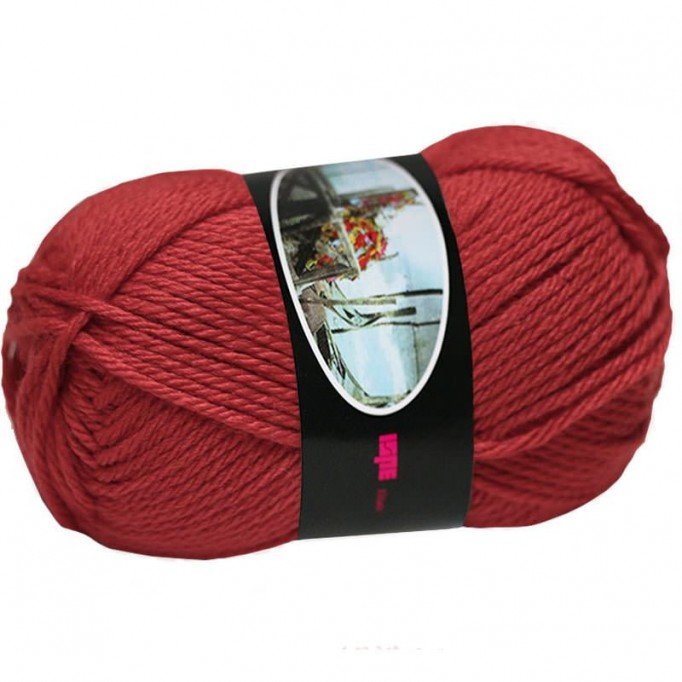Knitting Wool ISPE Needle Size 5,5 - 6 Bordeaux - (Wool Knitting Yarn Needle Size 5,5 - 6)