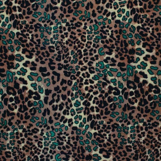 Digital Print Viscose Jersey - Leopard Brown Green Digital Print Viscose Jersey - Leopard Brown Green