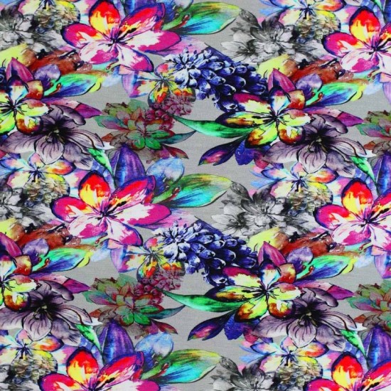 Digital Print Viscose Jersey - Lupine Flowers Digital Print Viscose Jersey - Lupine Flowers