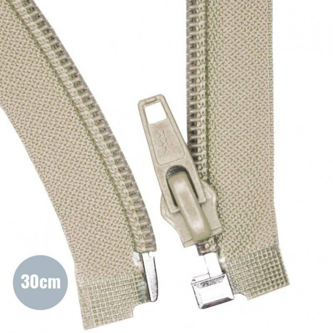 Teilbare Reißverschluss Beige 30CM Nylon - (Teilbare YKK Reissverschlüsse Nylon)
