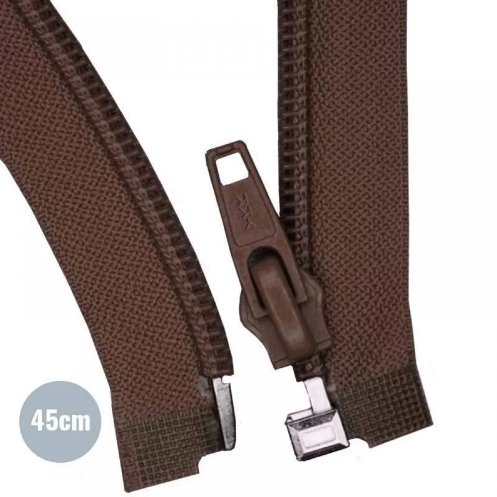 Divisible Spiral Zipper YKK Brown (570) 45CM Nylon