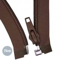 Deelbare Spiraalrits YKK Bruin (570) 75CM Nylon