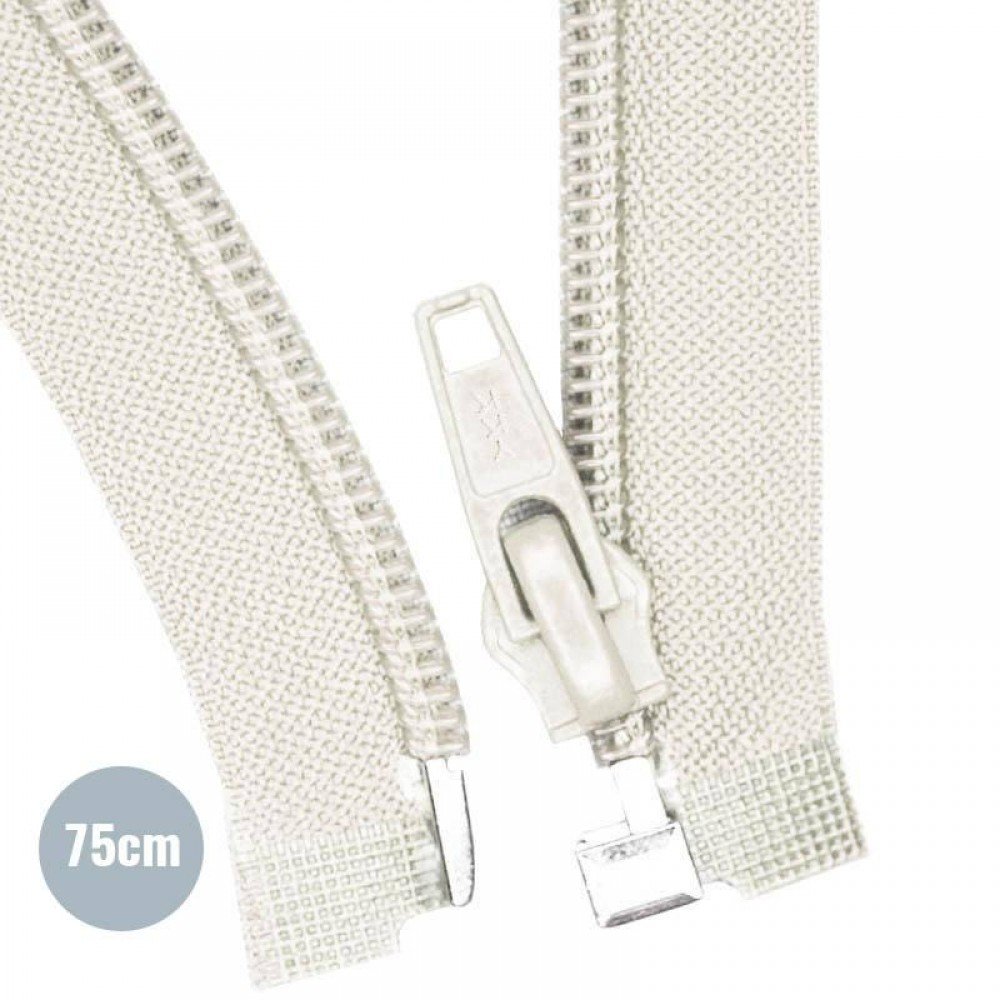 Divisible Spiral Zipper YKK Ecru (841) 75CM Nylon