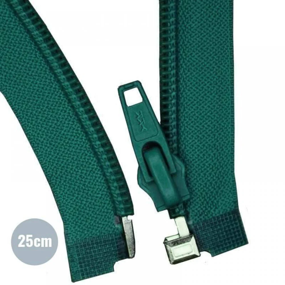Teilbare Spiralreißverschluss Petrol (908) 25CM Nylon