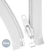 Divisible Spiral Zipper YKK White (501) 65CM Nylon