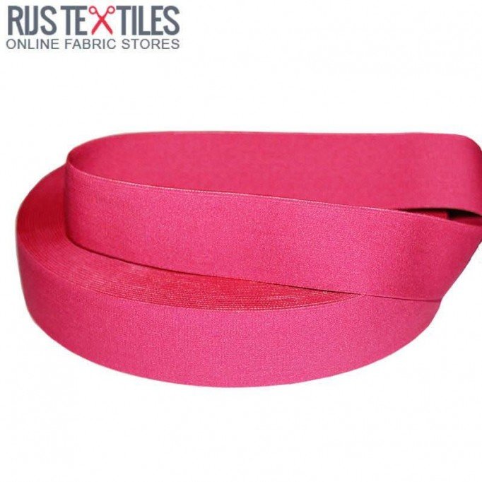 Gummibånd 40mm Fuchsia - (Elastisk Gummibånd)