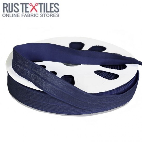Elastic Edging Ribbon Navy 17mm Elastic Edging Ribbon Navy 17mm
