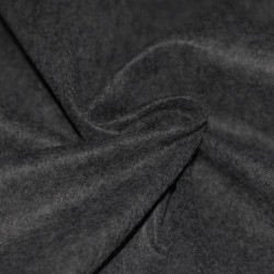 Felt Fabric Dark Melee Grey