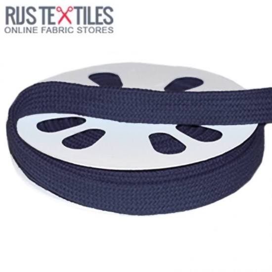 Flat Cotton Cord Navy 12mm Flat Cotton Cord Navy 12mm