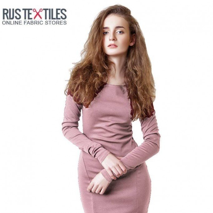 Tissu French Terry Modal Vieux Rose - (Tissus Jersey)