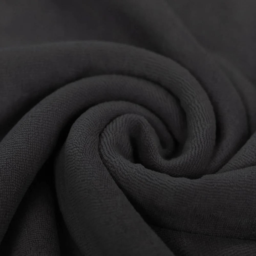 Tessuto Spugna Elastica Grigio Scuro