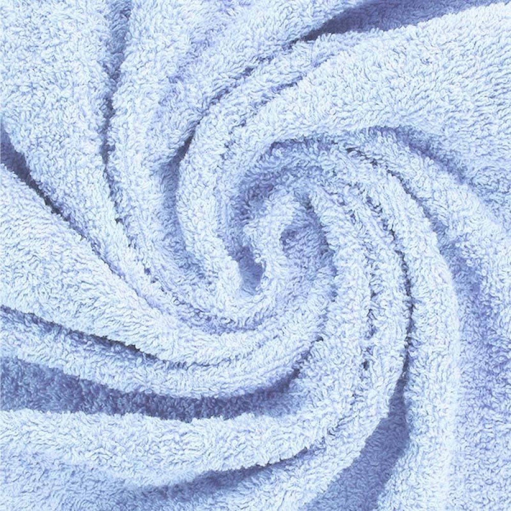 Tessuto Spugna Di Cotone Blu Chiaro