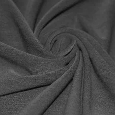 Stretch Gabardine Stoff Dunkelgrau Meliert 