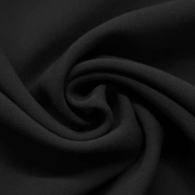 Stretch Gabardine Stoff Schwarz  - (Gabardine Stoffe )