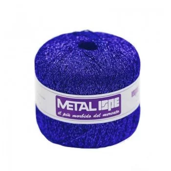 Metallic Knitting Yarn ISPE Needle Size 2 - 3 Cobalt Metallic Knitting Yarn ISPE Needle Size 2 - 3 Cobalt