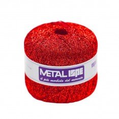 Metallic Knitting Yarn ISPE Needle Size 2 - 3 Red