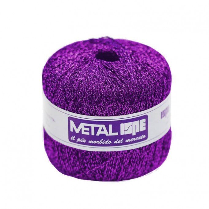 Metallic Knitting Yarn ISPE Needle Size 2 - 3 Purple - (Metallic Knitting Yarn Needle Size 2 - 3)