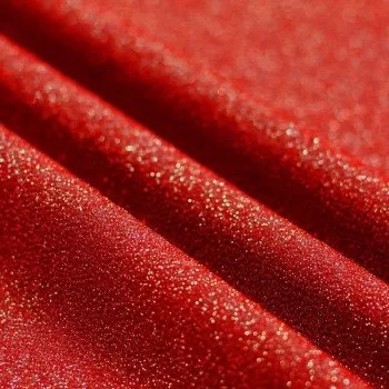 Tissu Jersey Métallisé Lurex Rouge
