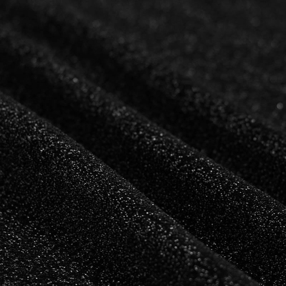 Lurex Jersey Glitter Stof Sort