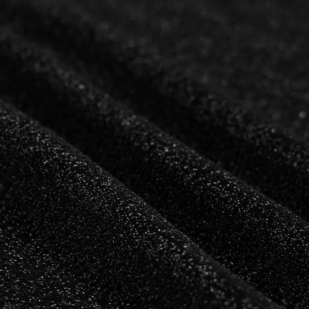 Lightweight Lurex Glitter Jersey Fabric Black