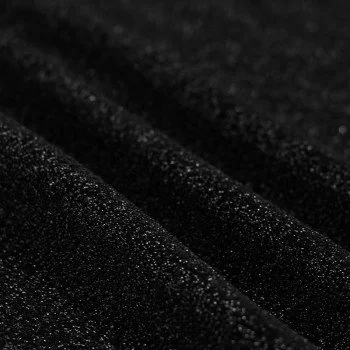Tissu Jersey Métallisé Lurex Noir