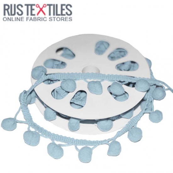 Pom Pom Trim 15mm Baby Blue Pom Pom Trim 15mm Baby Blue